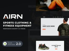 AIRN – Sports Clothing & Fitness Equipment Shopify Theme