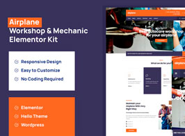 Airplane – Mechanic Workshop Elementor Template Kit