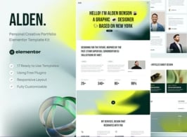 Alden – Personal Creative Portfolio Elementor Template Kit
