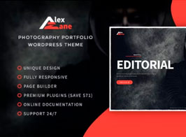 Alex Zane – Photo/Portfolio WordPress Theme