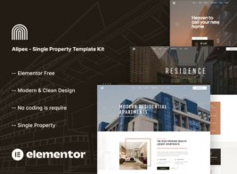 Alipes – Single Property Elementor Template Kit