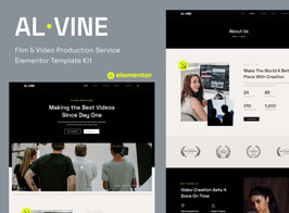Alvine – Film & Video Production Service Elementor Template Kit