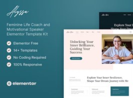Alyssa – Feminine Life Coach & Motivational Speaker Elementor Template Kit