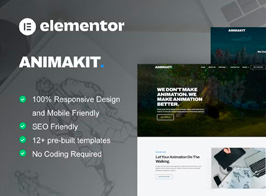 Animakit – Animation Studio Elementor Pro Template Kit