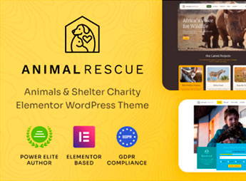 Animal Rescue – Shelter Charity WordPress Theme