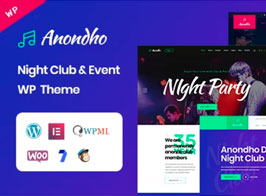 Anondho – Night Club & Event WordPress Theme