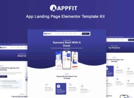 Appfit – App Landing Page Elementor Template Kit