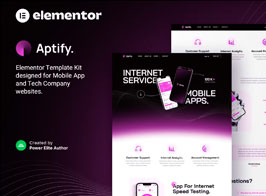 Aptify – Mobile App Landing Page & Tech Company Elementor Template Kit