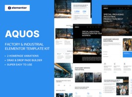 Aquos – Factory & Industrial Elementor Template Kit