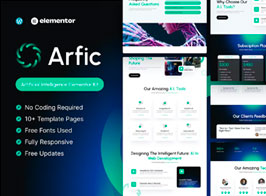 Arfic – Artificial Intelligence Elementor Pro Template Kit