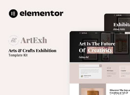 Artexh – Arts & Crafts Exhibition Elementor Template Kit
