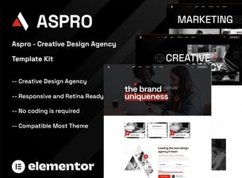 Aspro – Creative Design Agency Elementor Template Kit
