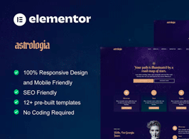 Astrologia – Horoscope Astrology Elementor Template Kit
