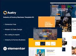 Austry – Industry & Factory Business Elementor Template Kit