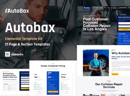 Autobax – Car Body Repair Shop Elementor Pro Template Kit