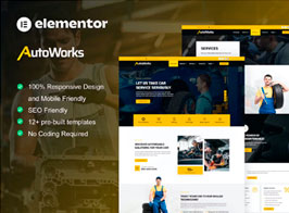 AutoWorks – Car Repair & Auto Services Elementor Template Kit