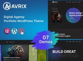 Avrix – Digital Agency Portfolio WordPress Theme