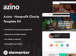 Azino – Nonprofit Charity Elementor Template Kit