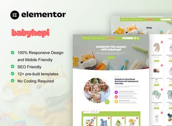 BabyHepi – Kids Store & Baby Shop Elementor Template Kit