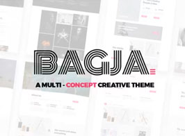 Bagja – Responsive Multi Concept & One Page Portfolio Theme