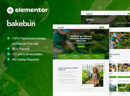 Bakebun – Landscape & Gardening Elementor Template Kit