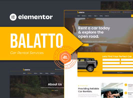Balatto – Car Rental Services Elementor Pro Template Kit