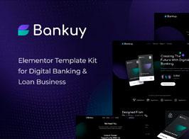 Bankuy – Digital Banking & Business Loan Elementor Template Kit