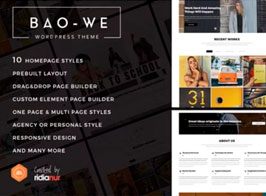 Baowe – Responsive One/Multi Page Portfolio WordPress Theme