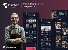 Barber 1997 – Barbershop Elementor Template Kits