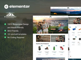 Barrameru – Outdoor Adventure Camping Store Elementor Pro Template Kit