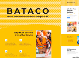 Bataco – Home Renovation & Construction Elementor Template Kit