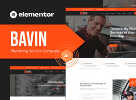 Bavin – Plumbing Service Company Elementor Template Kit