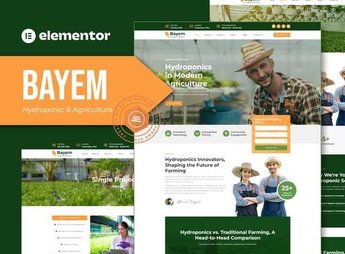 Bayem – Hydroponic & Agriculture Elementor Template Kit