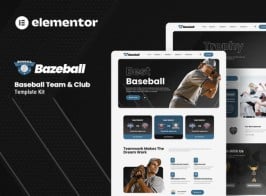Bazeball – Sports Team Elementor Template Kit