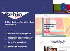 Bebio – Kindergarten & Baby Care Elementor Template Kit