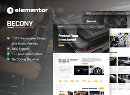 Becony – Car Detailing Services & Car Repair Elementor Template Kit