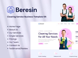 Beresin – Modern Cleaning Service Business Elementor Template Kit