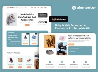 Bibishup – Baby & Kids Ecommerce Elementor Pro Template Kit