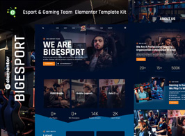 Bigesport – Esport & Gaming Team Elementor Template Kit