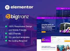 BigTranz – Bus Charter And Rental Services Kit de Templates para Elementor