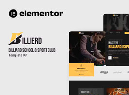 Billierd – Billiard School & Sport Club Elementor Template Kit