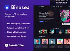 Binasea – NFT Marketplace Elementor Template Kit