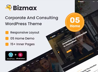 Bizmax – Corporate And Consulting Business WordPress Theme