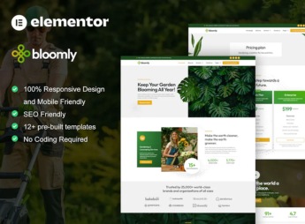 Bloomly – Landscape & Gardening Service Elementor Pro Template Kit