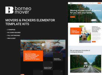 Borneo – Movers & Packers Elementor Template Kit