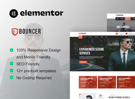 Bouncer – Bodyguard & Security Agency Elementor Template Kit
