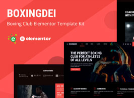 Boxingdei – Boxing Club Elementor Pro Template Kit