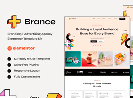 Brance – Branding And Advertising Agency Kit de Templates para Elementor