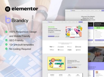 Brandcy – Branding & Digital Marketing Agency Elementor Template Kit