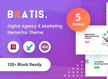 Bratis – Digital Marketing WordPress Theme + RTL